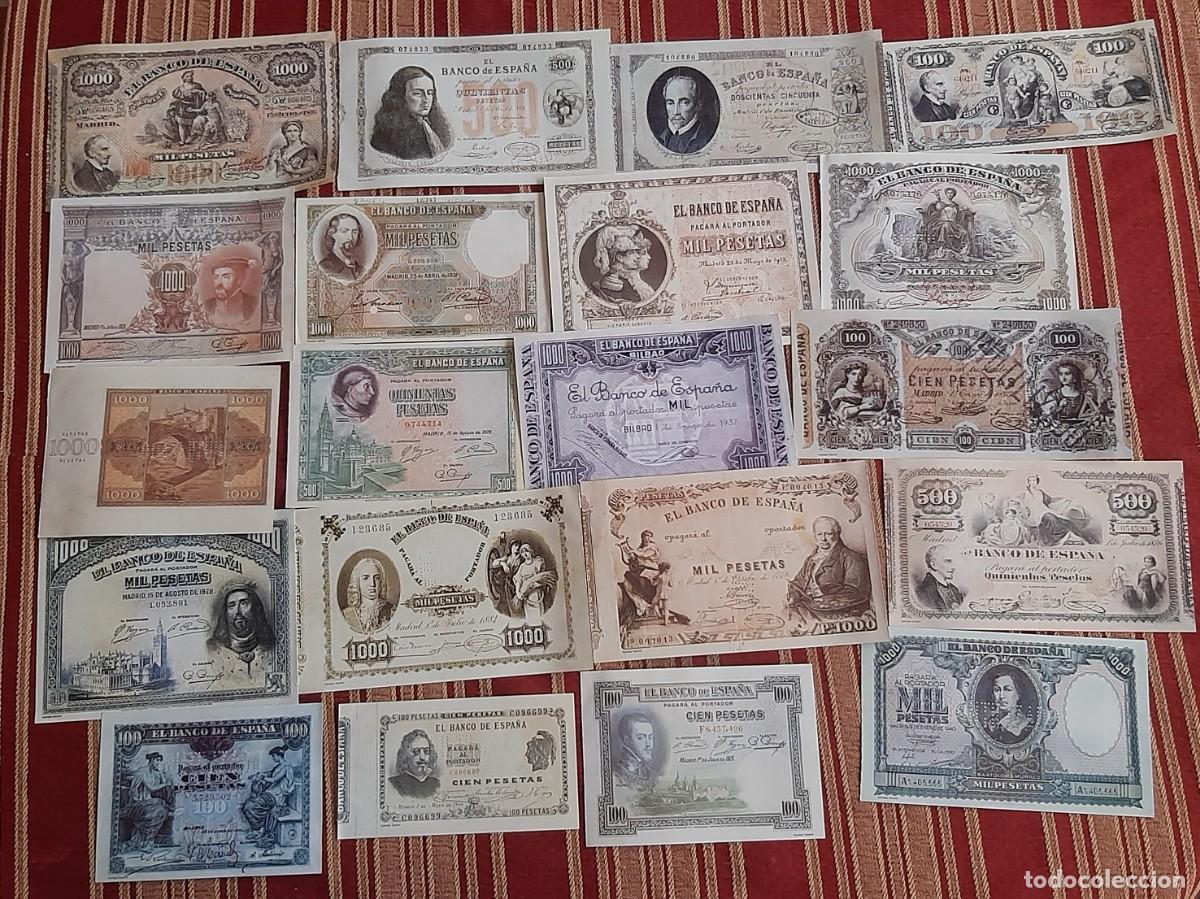 Reproducciones billetes y monedas: (FACSIMIL) LOTE DE 20 BILLETES ESPA&Ntilde;OLES FACSIMILES/REPRODUCCI&Oacute;N