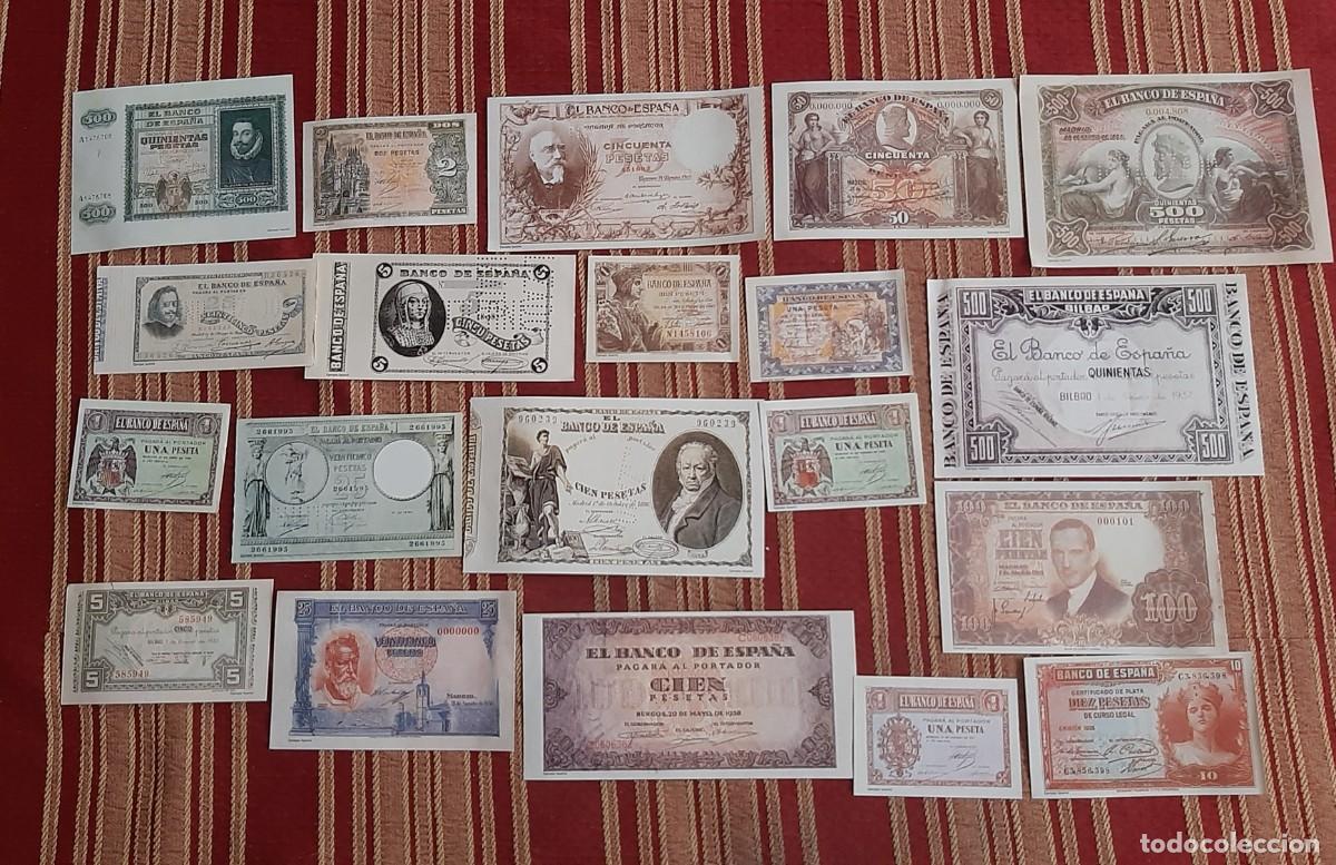 Reproducciones billetes y monedas: (FACSIMIL) LOTE DE 20 BILLETES ESPA&Ntilde;OLES FACSIMILES/REPRODUCCI&Oacute;N