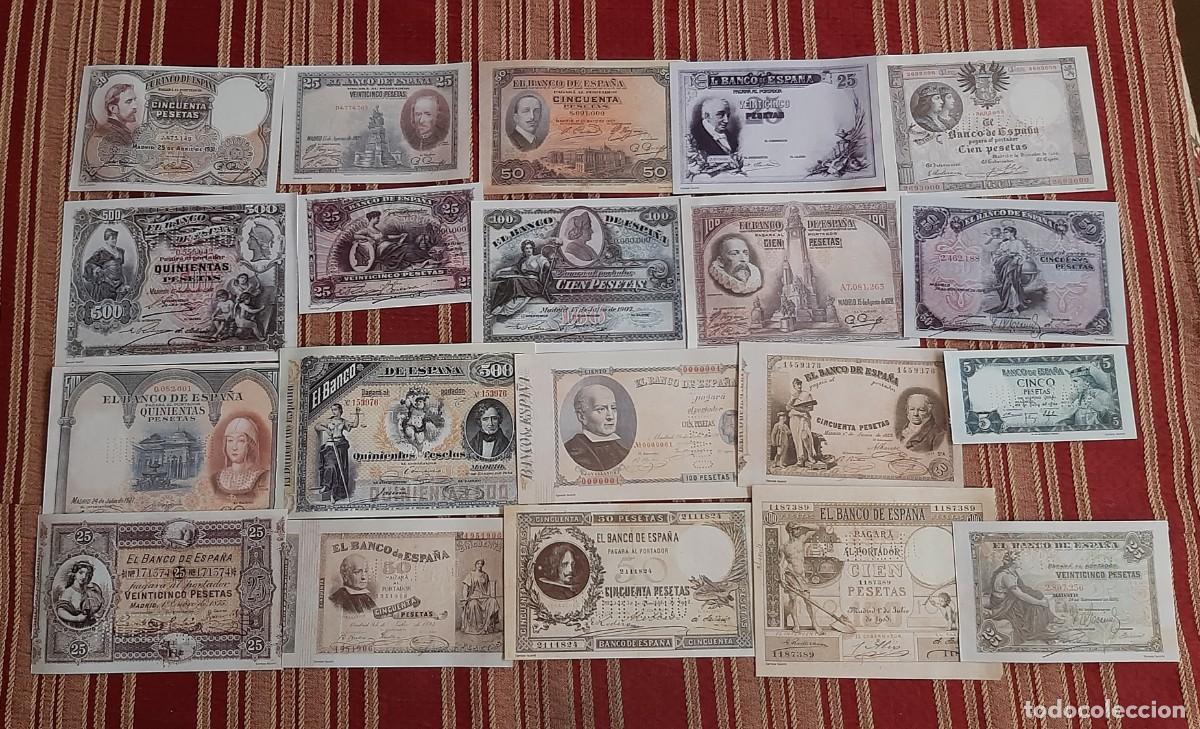 Reproducciones billetes y monedas: (FACSIMIL) LOTE DE 20 BILLETES ESPA&Ntilde;OLES FACSIMILES/REPRODUCCI&Oacute;N