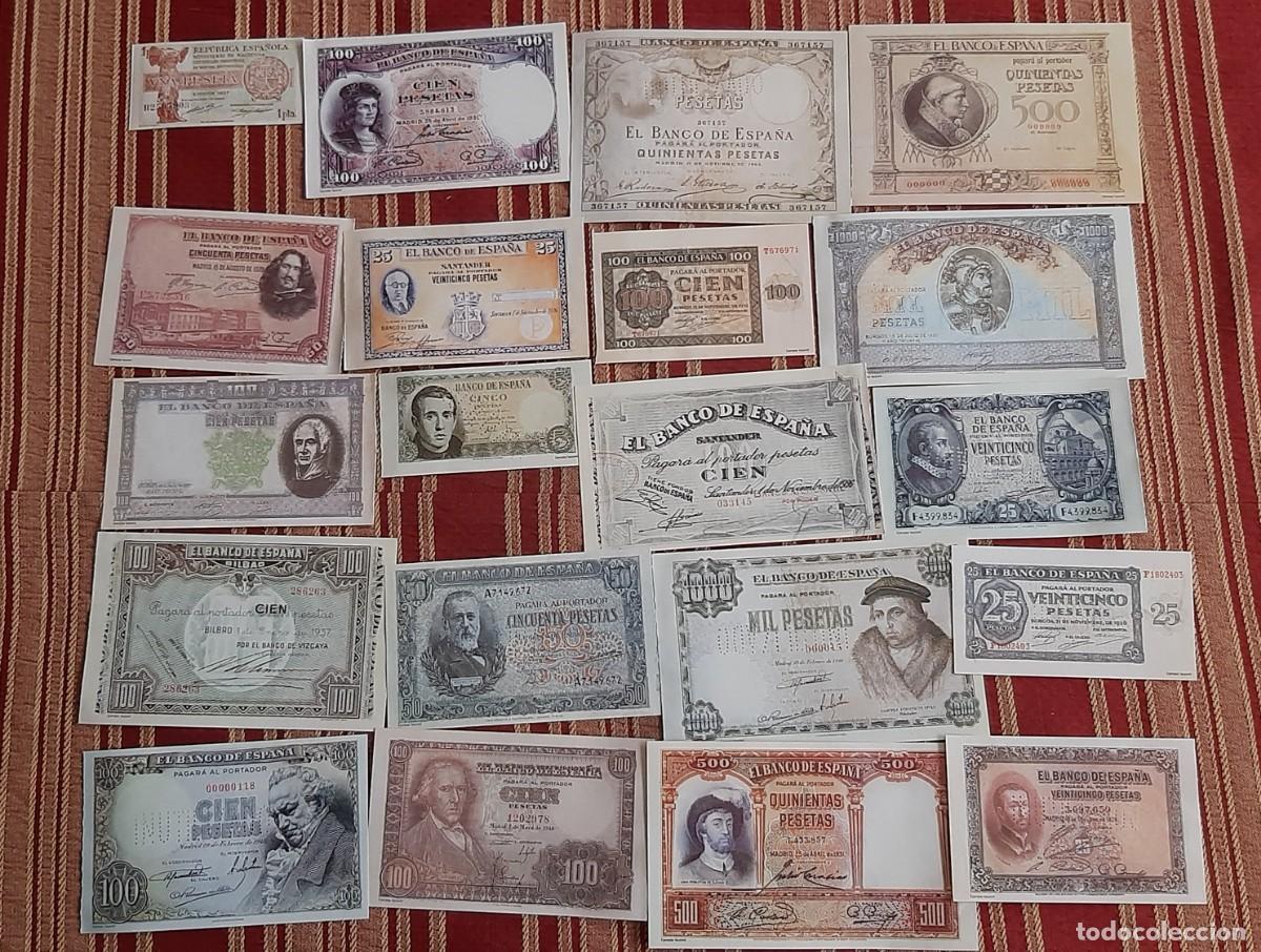 Reproducciones billetes y monedas: (FACSIMIL) LOTE DE 20 BILLETES ESPA&Ntilde;OLES FACSIMILES/REPRODUCCI&Oacute;N