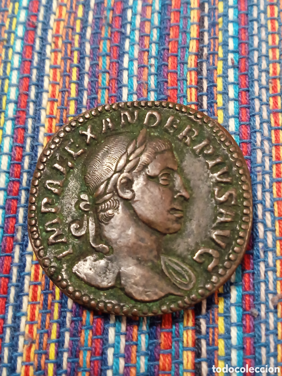 Reproducciones billetes y monedas: BONITA COPIA ANTIGUA DE UN SESTERCIO DE ALEJANDRO SEVERO