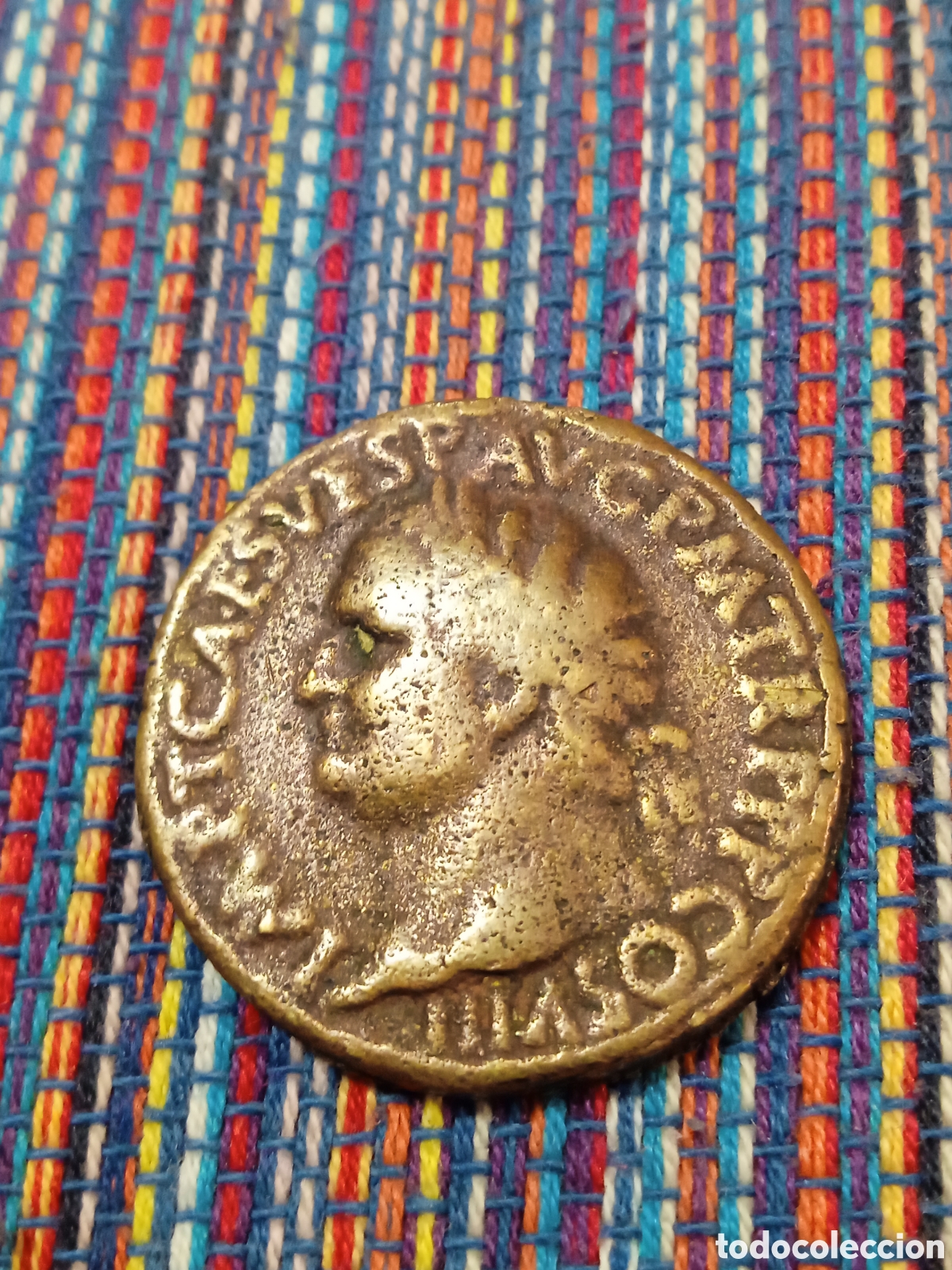 Reproducciones billetes y monedas: COPIA ANTIGUA DE UN SESTERCIO DE VESPASIANO JUDEA CAPTA IUVDEA ISRAEL
