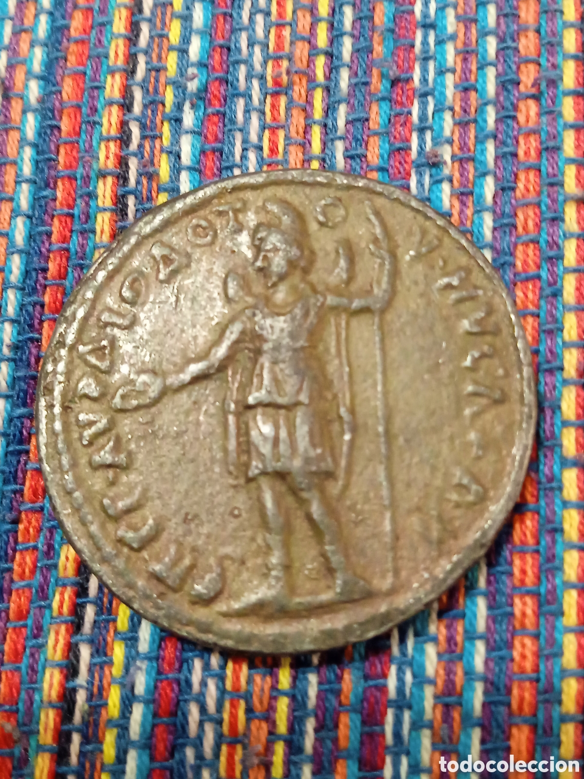 Reproducciones billetes y monedas: BONITA COPIA ANTIGUA DE UN SESTERCIO DE UN MEDALL&Oacute;N COLONIAL
