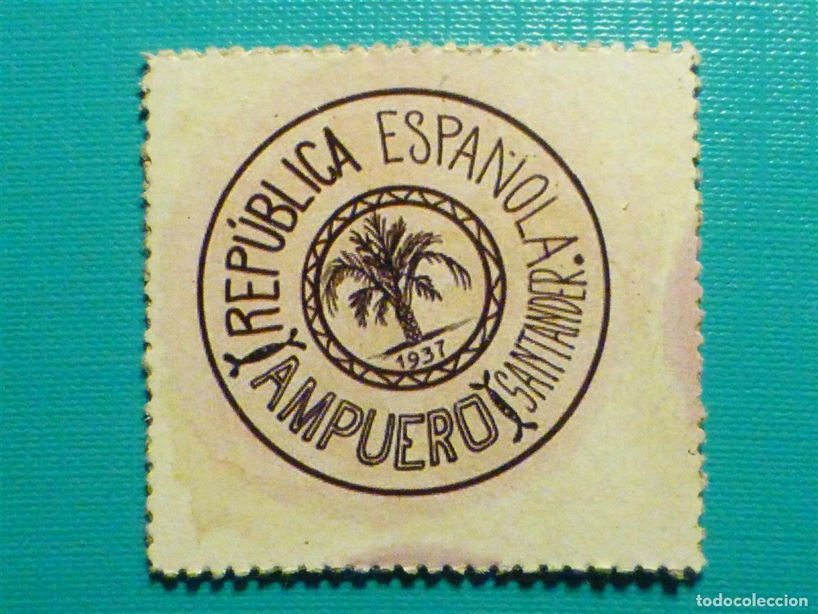 Reproducciones billetes y monedas: CART&Oacute;N MONEDA DE USO PROVISIONAL - Ampuero - Santander - 15 C&eacute;ntimos
