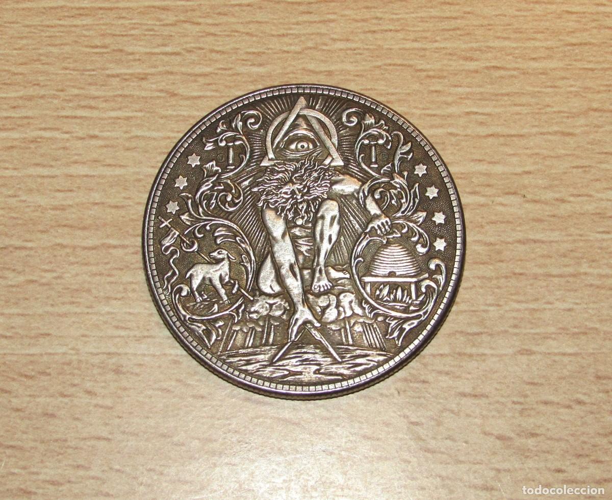 Reproducciones billetes y monedas: Moneda creativa m&iacute;stica Dios Urizen Ojo Providencia comp&aacute;s mas&oacute;nico y &aacute;guila d&oacute;lar Morgan