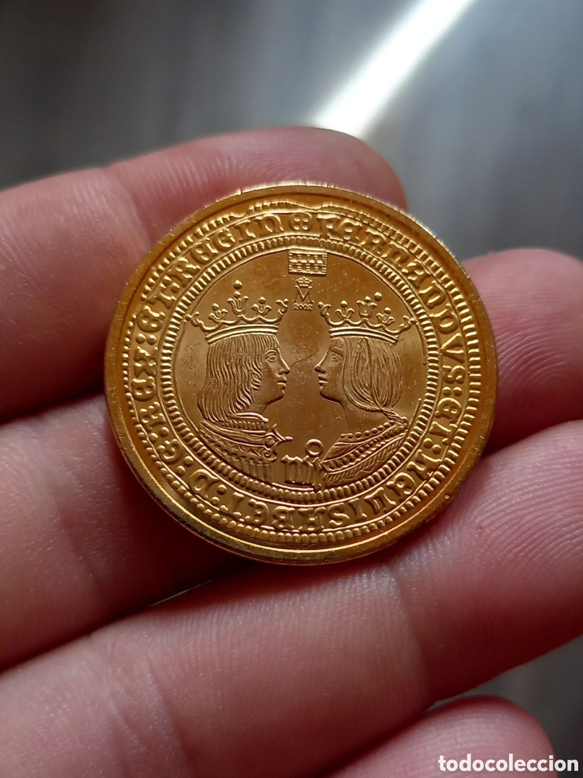 Reproducciones billetes y monedas: REPRODUCCI&Oacute;N MONEDA REYES CAT&Oacute;LICOS