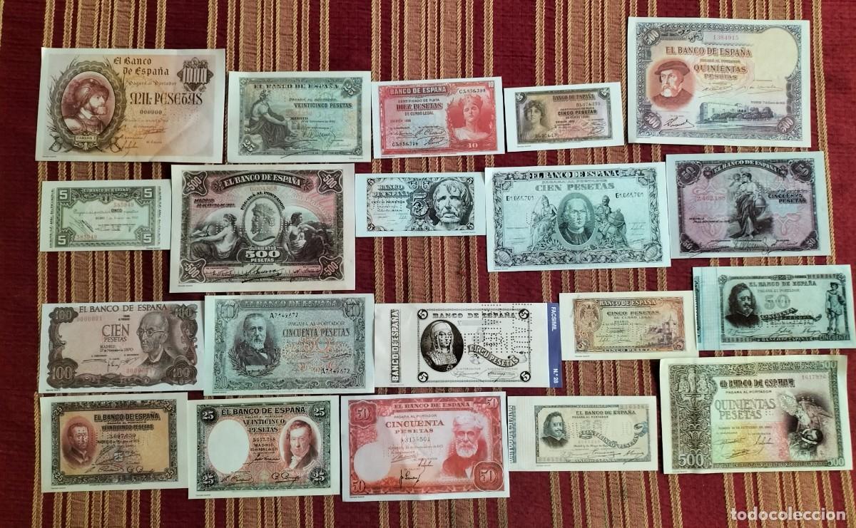 Reproducciones billetes y monedas: (FACSIMIL) LOTE DE 20 BILLETES FACSIMILES/REPRODUCCIONES