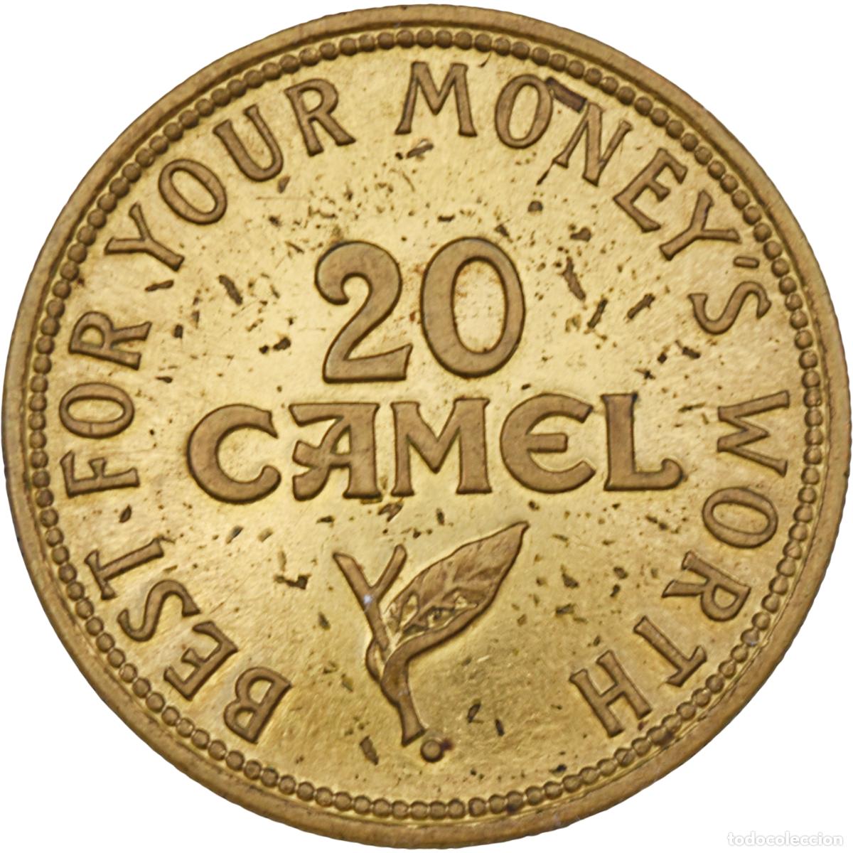 Reproducciones billetes y monedas: Moneda Camel 20 - 1899 - Foto 2