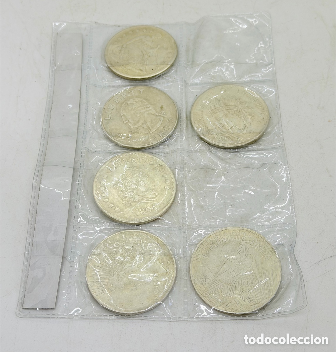 Reproducciones billetes y monedas: Lote de Monedas EEUU Plateadas
