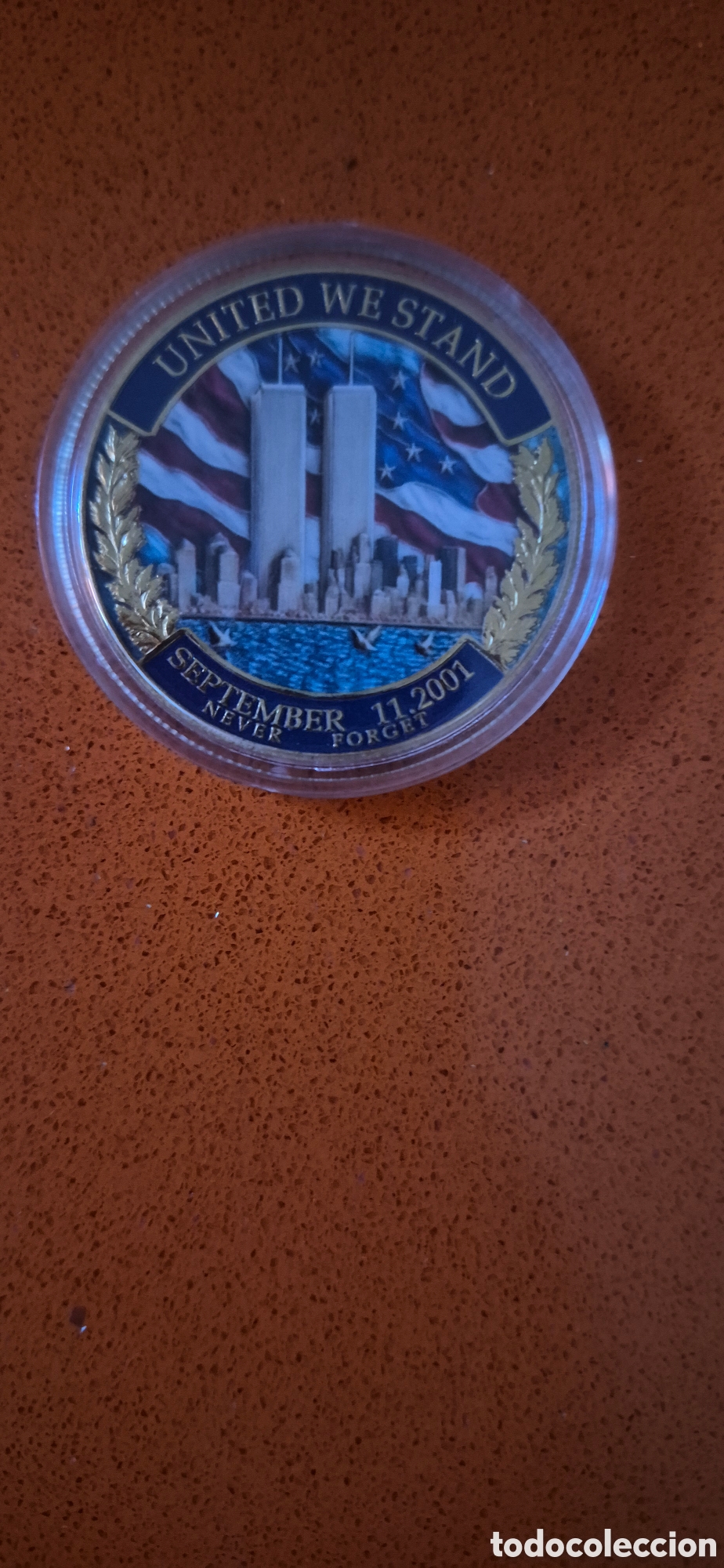 Reproducciones billetes y monedas: MONEDA ANIVERSARIO TORRES GEMELAS