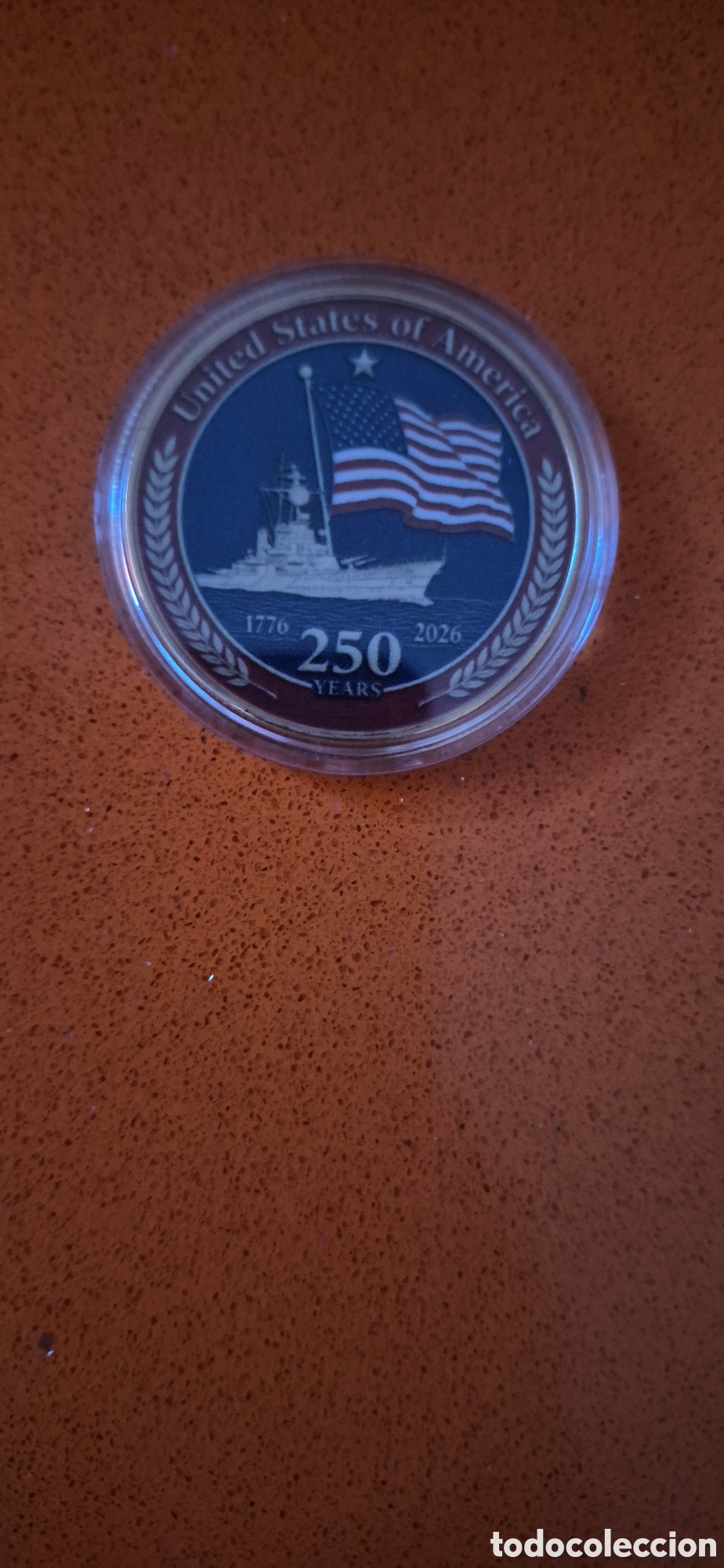 Reproducciones billetes y monedas: MONEDA 250 ANIVERSARIO EEUU