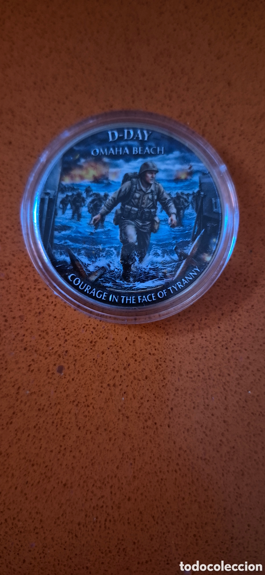 Reproducciones billetes y monedas: MONEDA DIA D PLAYA DE OMAHA