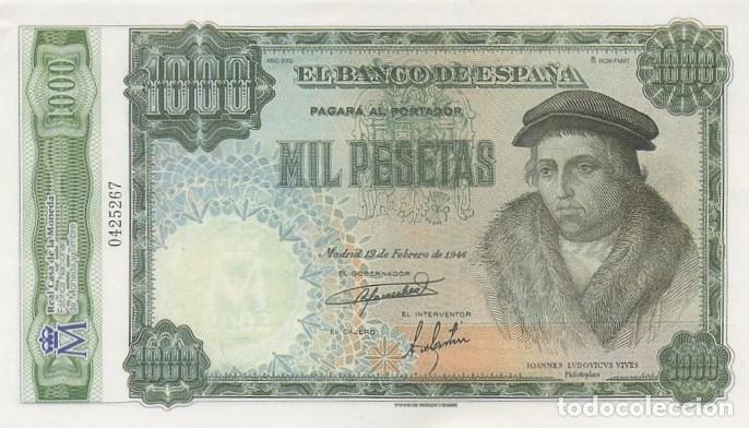 Reproducciones billetes y monedas: REPRODUCCION DE BILLETE DE ESPA&Ntilde;A, MIL PESETAS 19 DE FEBRERO DE 1946 MADRID. BILL-997