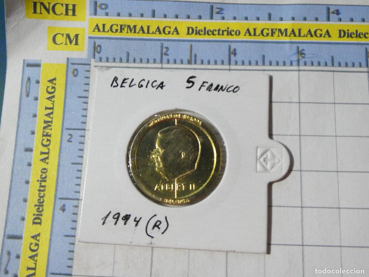 Reproducciones billetes y monedas: MONEDA FACS&Iacute;MIL REPRODUCCI&Oacute;N. B&Eacute;LGICA 5 FRANCOS DE 1994. EN BLISTER