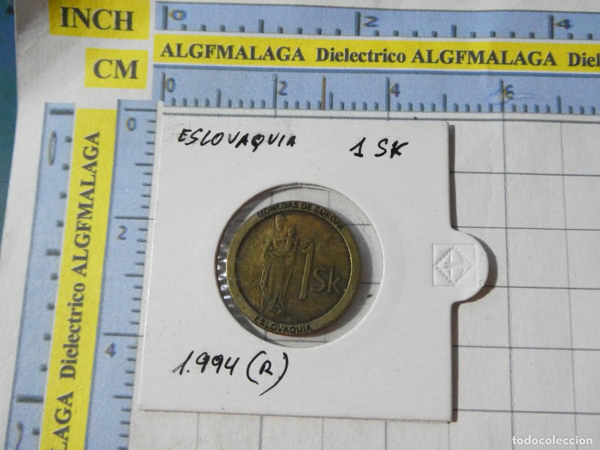Reproducciones billetes y monedas: MONEDA FACS&Iacute;MIL REPRODUCCI&Oacute;N. ESLOVAQUIA 1 SK CORONA ESLOVACA 1994. EN BLISTER