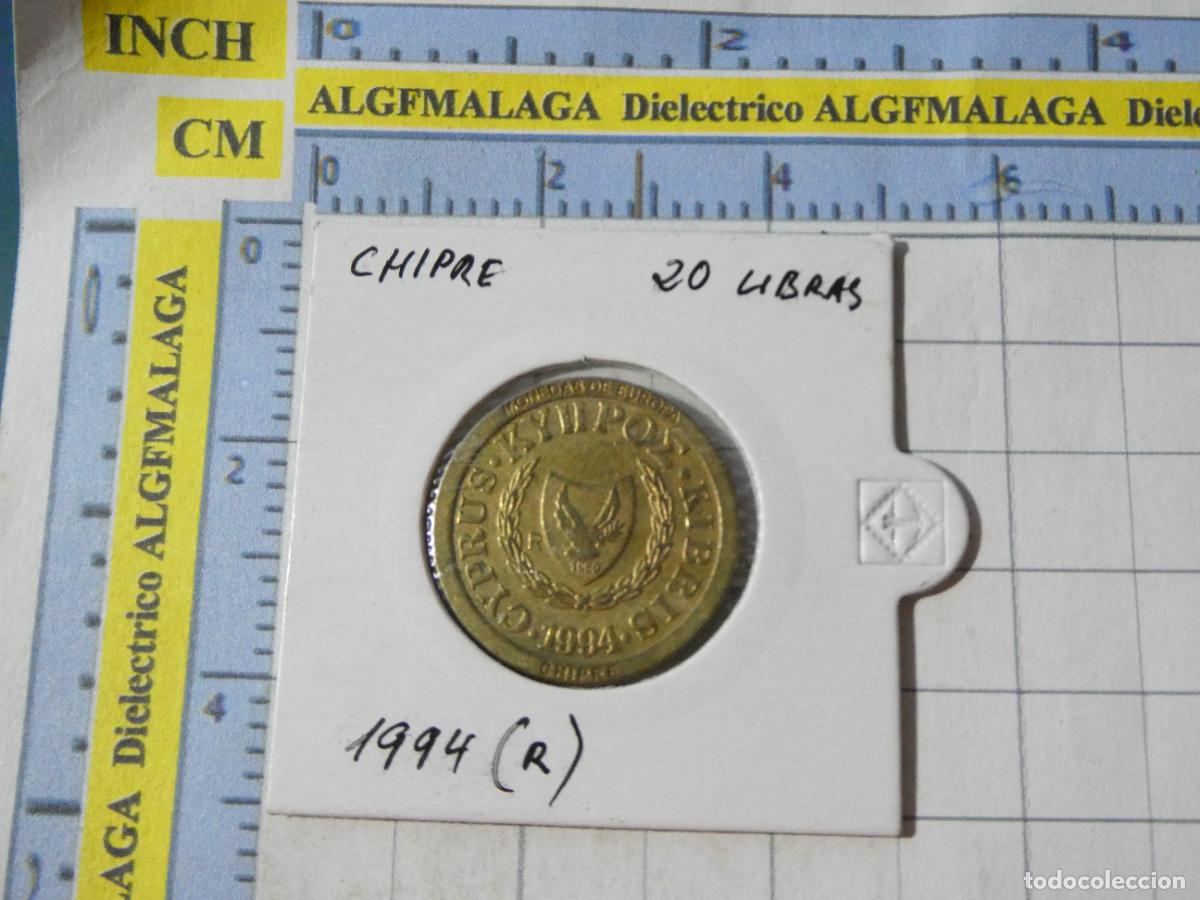 Reproducciones billetes y monedas: MONEDA FACS&Iacute;MIL REPRODUCCI&Oacute;N. CHIPRE 20 LIBRAS 1994. EN BLISTER