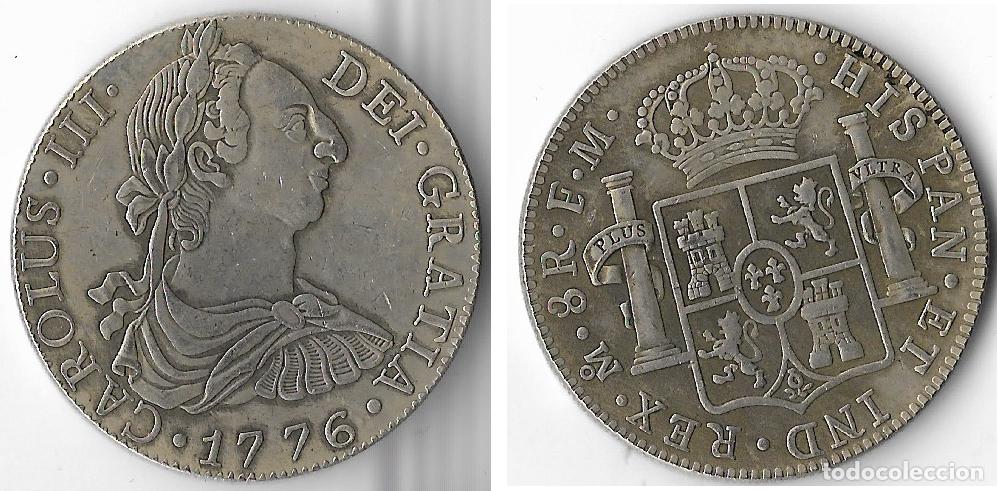 Reproducciones billetes y monedas: ESPA&Ntilde;A - CAROLUS III 1767 8 R - FM - MEXICO