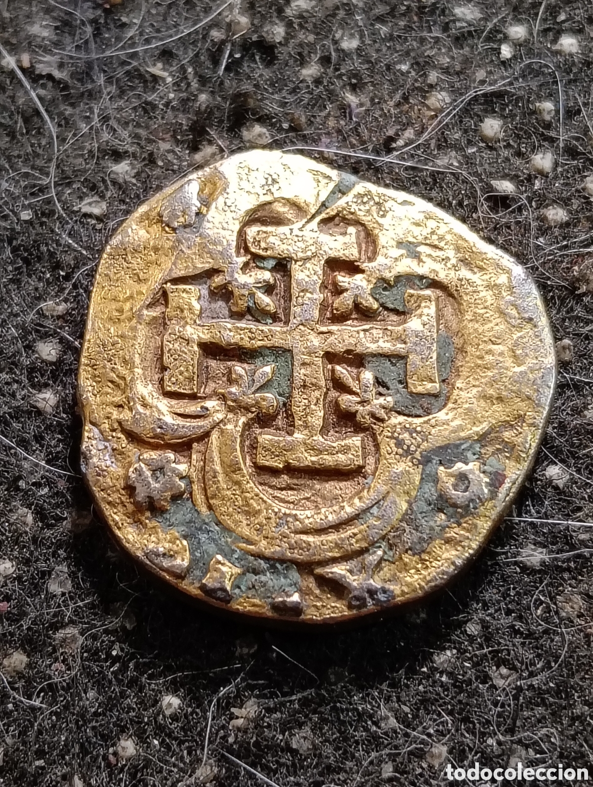 Reproducciones billetes y monedas: R&eacute;plica de la moneda de 8 Escudos espa&ntilde;ola de 1650, del tesoro de los piratas edici&oacute;n educativa de F