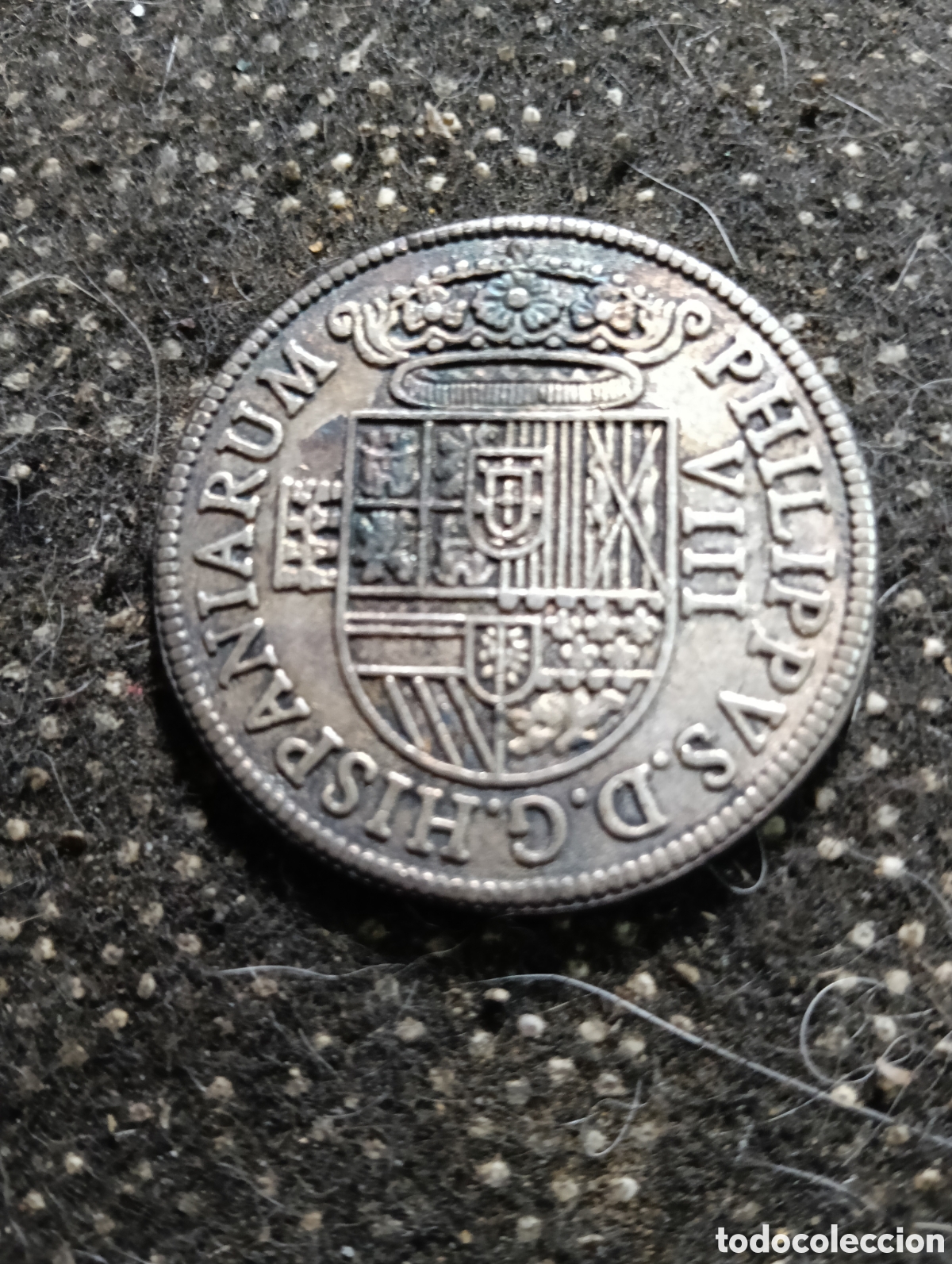 Reproducciones billetes y monedas: R&eacute;plica de una Moneda 8 Reales Felipe II 1590