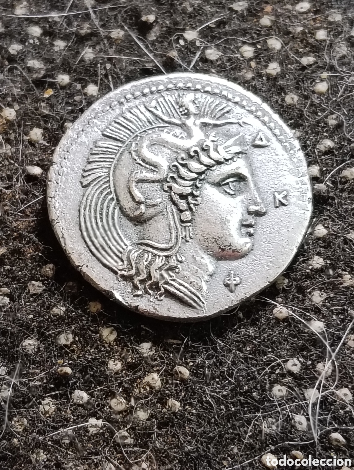Reproducciones billetes y monedas: Excelente R&eacute;plica de un Dracma campaniana (It&aacute;lico-Aquea) Eraclea (Luciana) 390-330 a C.