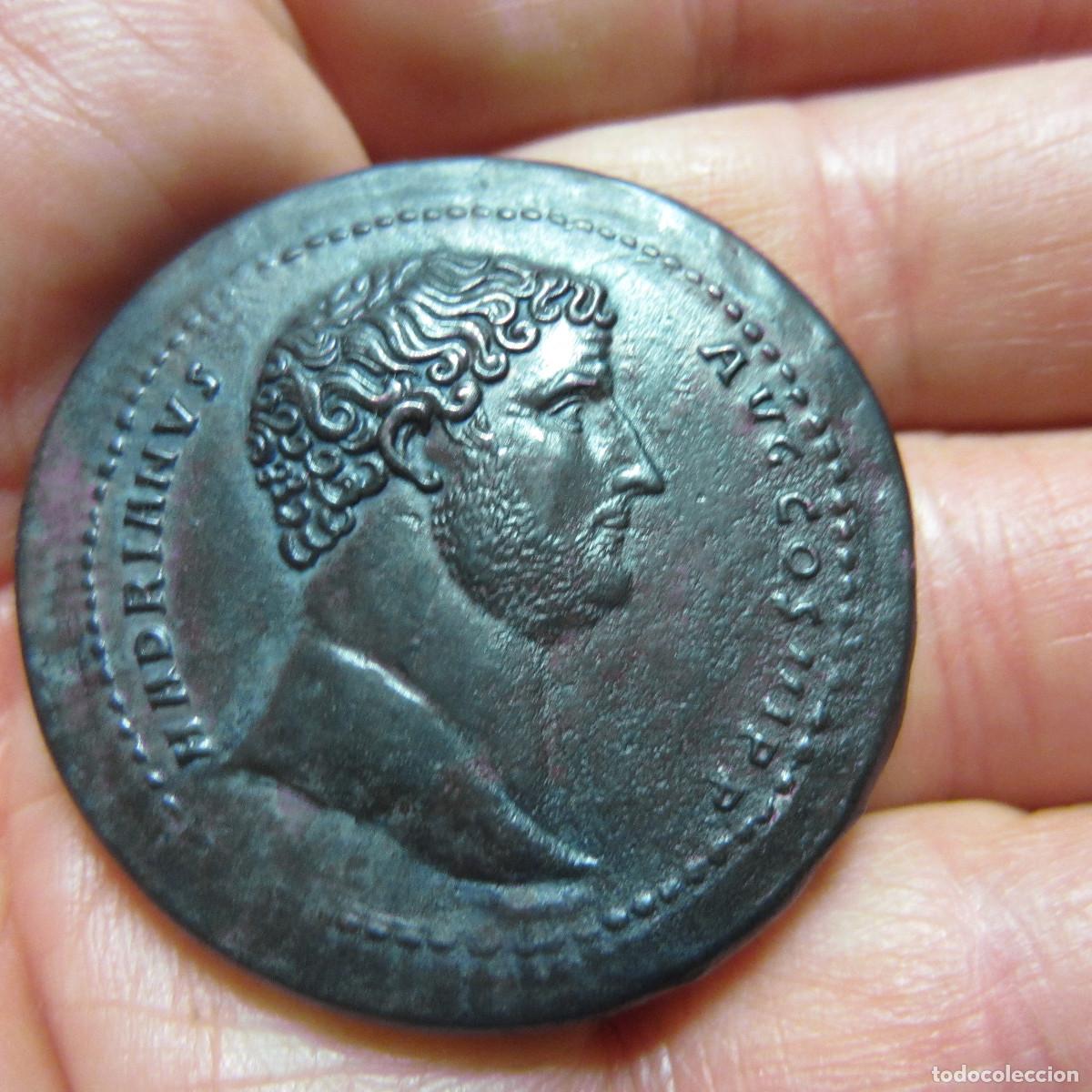 Reproducciones billetes y monedas: SESTERCIO DE ADRIANO