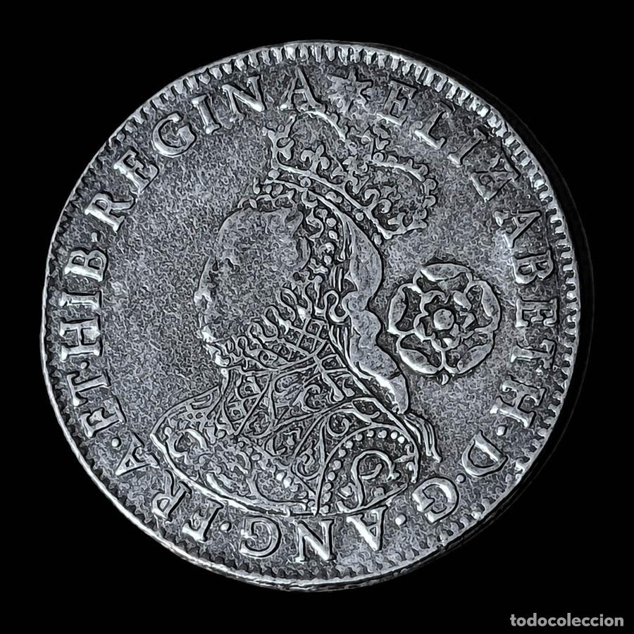 Reproducciones billetes y monedas: Reproduccion Moneda de seis peniques de 6d de Isabel I de 1562