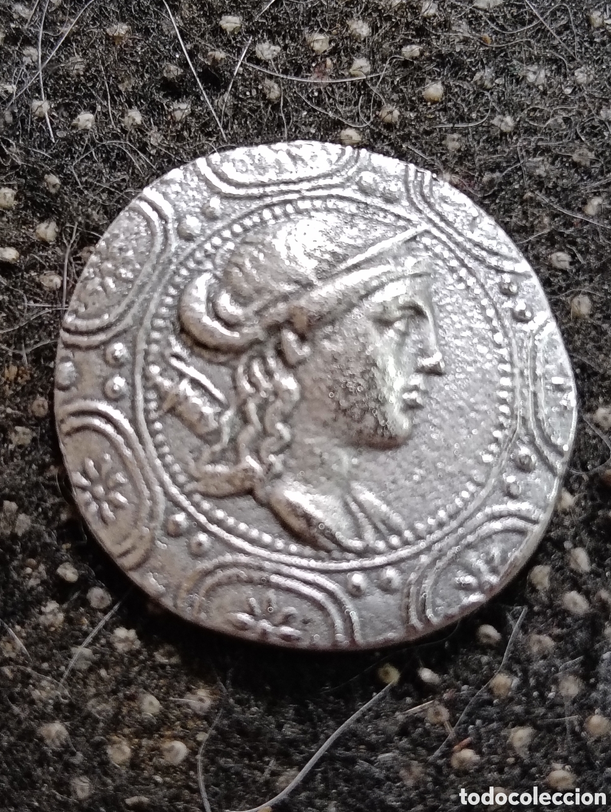 Reproducciones billetes y monedas: Excelente R&eacute;plica de un Tetradracma del periodo Amphipolis Grecia