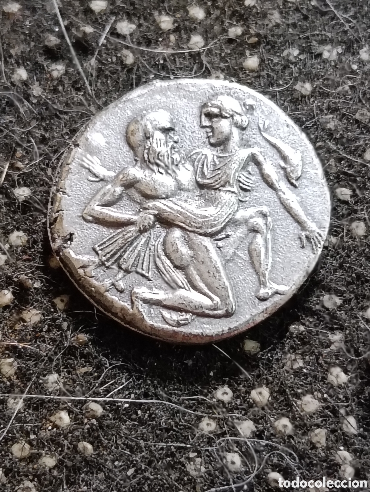 Reproducciones billetes y monedas: Excelente R&eacute;plica de un Dracma de las islas Tracias 404-412 aC. Grecia