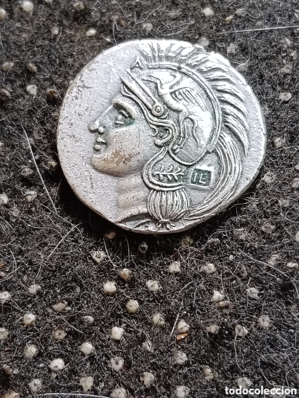 Reproducciones billetes y monedas: Excelente R&eacute;plica de un Didracma Lucania Velia de Atenas 293-280 aC. Grecia