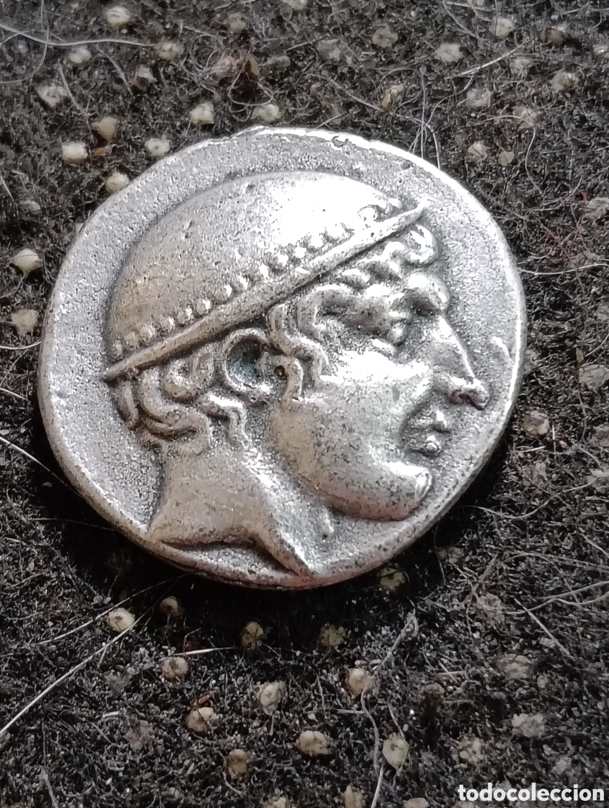Reproducciones billetes y monedas: Excelente R&eacute;plica de un Tetradracma Cabeza de Hermes portando Petaso (casco) 471-468 aC. Grecia