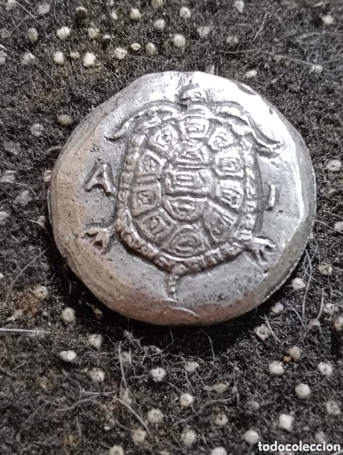 Reproducciones billetes y monedas: Excelente R&eacute;plica de un Tetradracma o Dracma Tortuga de Egina 432-410 aC. Grecia