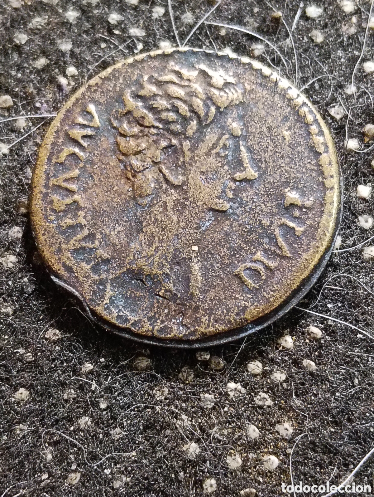 Reproducciones billetes y monedas: Excelente R&eacute;plica de un As de Augusto Octabius Cese Tarragona 27-14 aC. Bronce