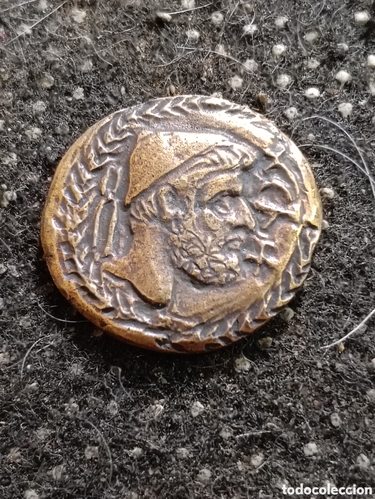 Reproducciones billetes y monedas: Excelente R&eacute;plica de un As de Malaca Malaga Siglo II aC. Bronce