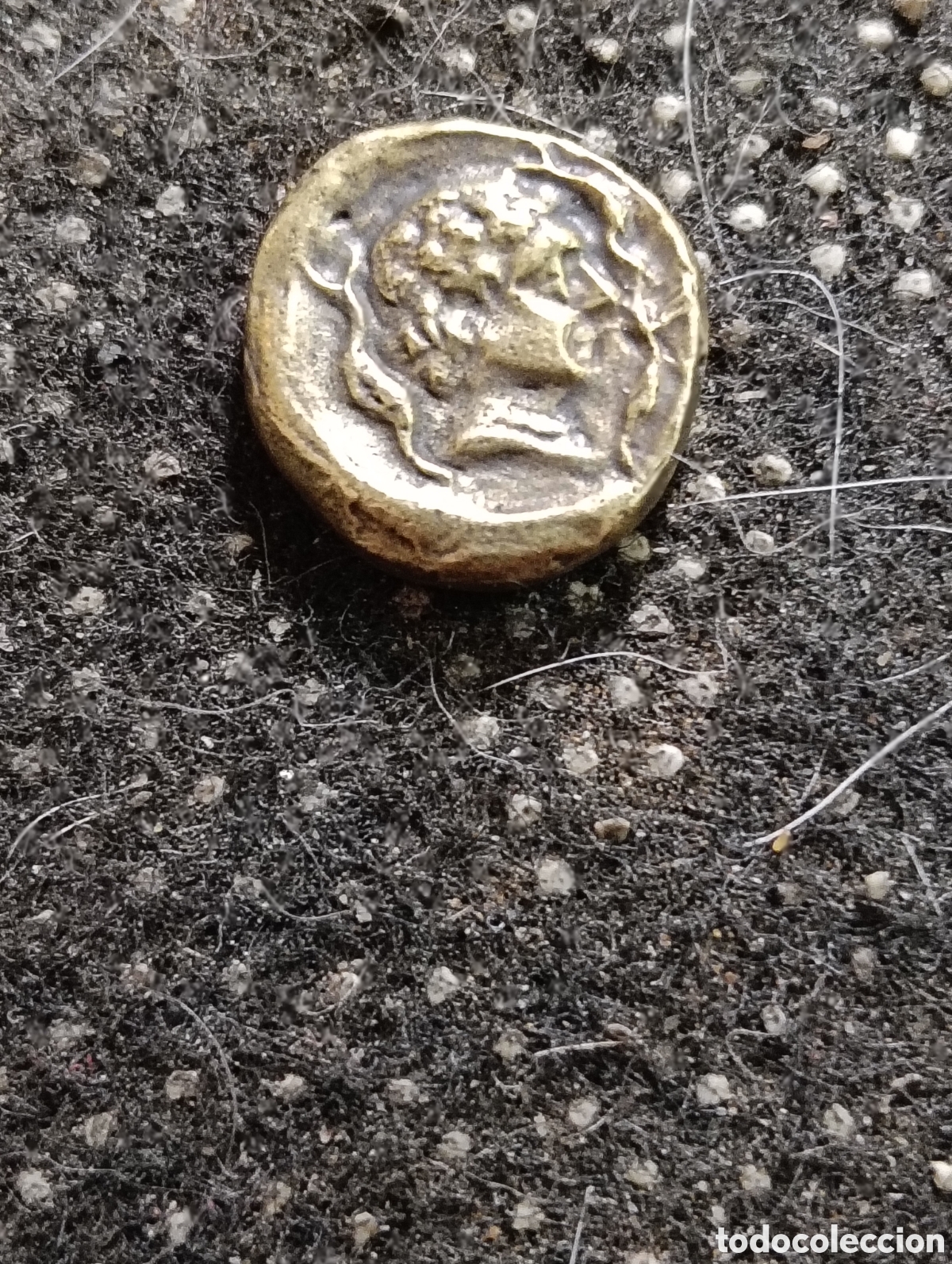 Reproducciones billetes y monedas: Excelente R&eacute;plica de un Semis o un sextante a identificar 80-70 aC. Bronce