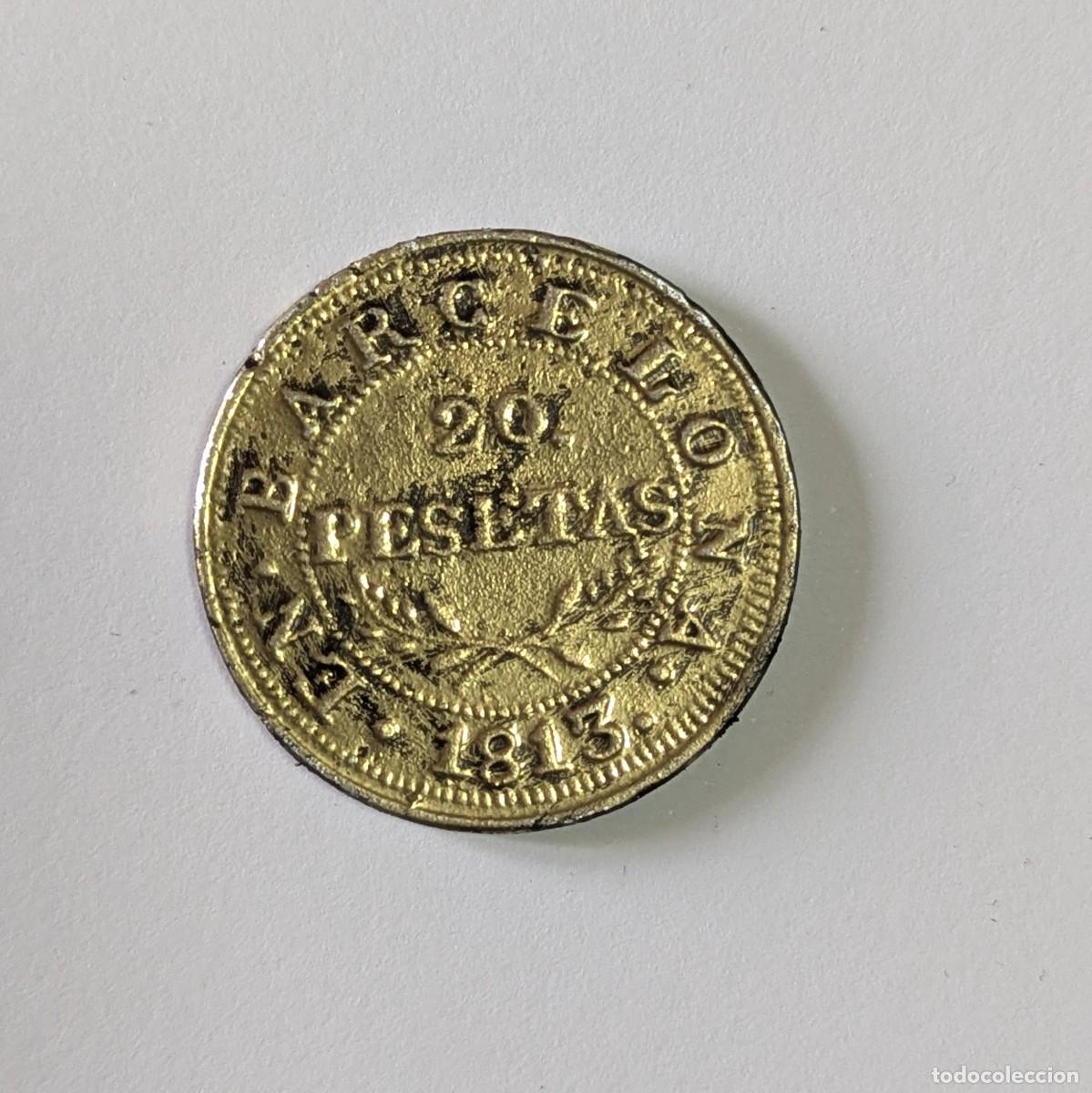 Reproducciones billetes y monedas: 20 pesetas - Jos&eacute; I - 1.813 d.C (Lote 22254)