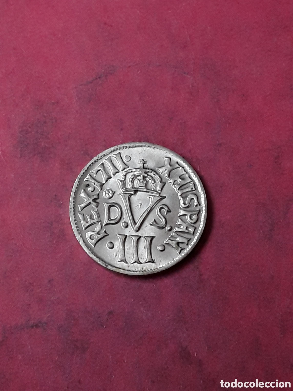 Reproducciones billetes y monedas: TRESETA 1711. FELIPE V. REPRODUCCION PLATA REPLICA