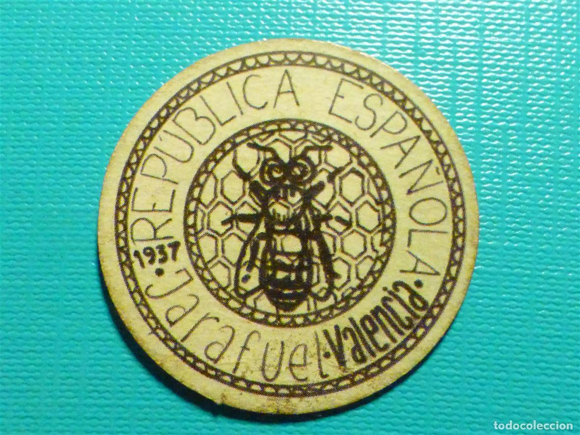 Reproducciones billetes y monedas: CART&Oacute;N MONEDA DE USO PROVISIONAL - Jarafuel - VALENCIA - 15 C&eacute;ntimos