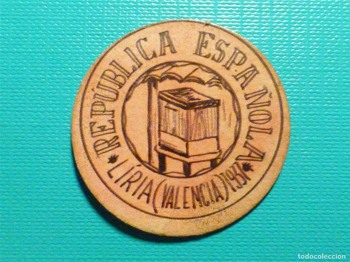 Reproducciones billetes y monedas: CART&Oacute;N MONEDA DE USO PROVISIONAL - Liria - Valencia - 15 C&eacute;ntimos