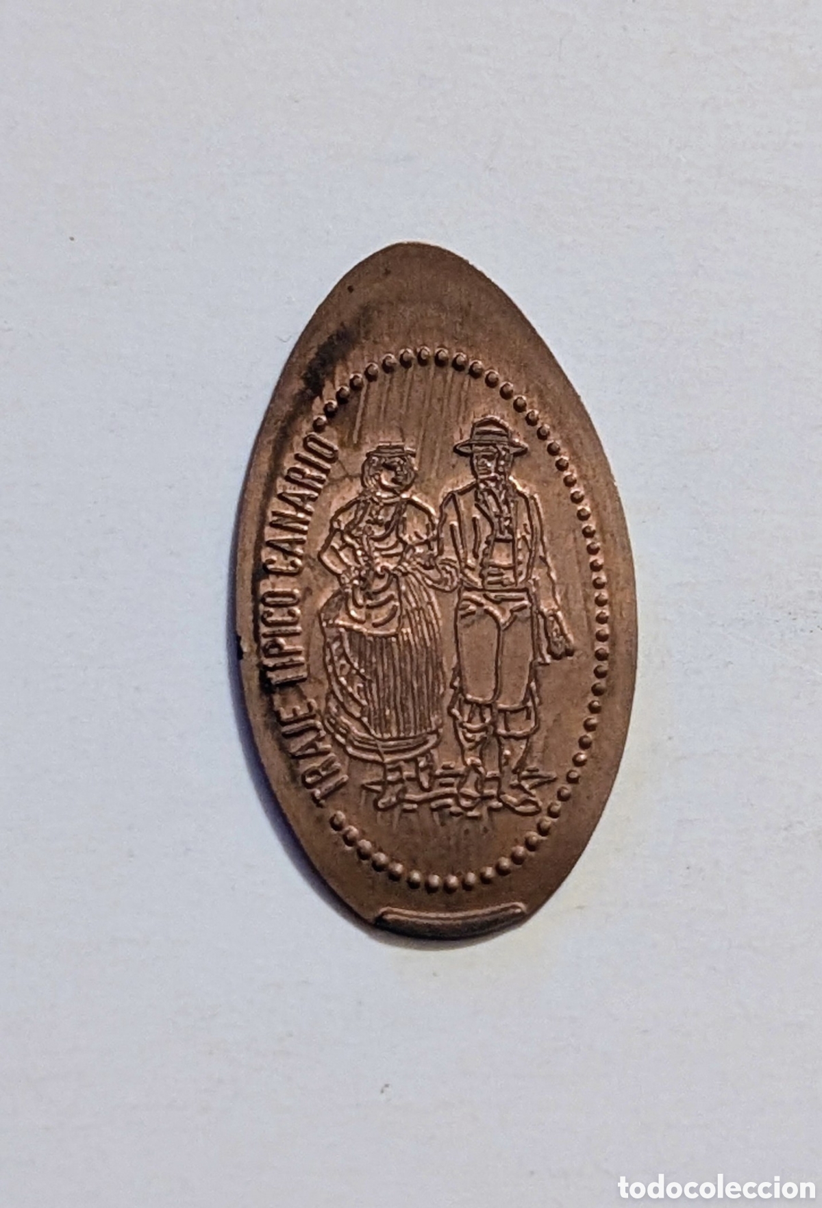 Reproducciones billetes y monedas: Moneda Cinco C&eacute;ntimos. Traje T&iacute;pico Canario