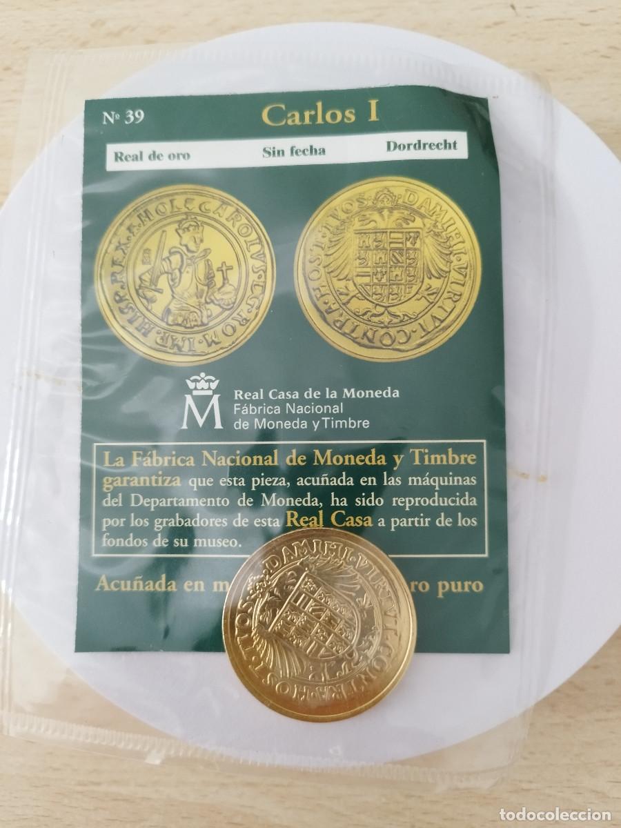 Reproducciones billetes y monedas: Reproducci&oacute;n &oacute; r&eacute;plica Carlos I Real de oro Sin fecha Drodrecht Real Casa de la Moneda F&aacute;brica Naci