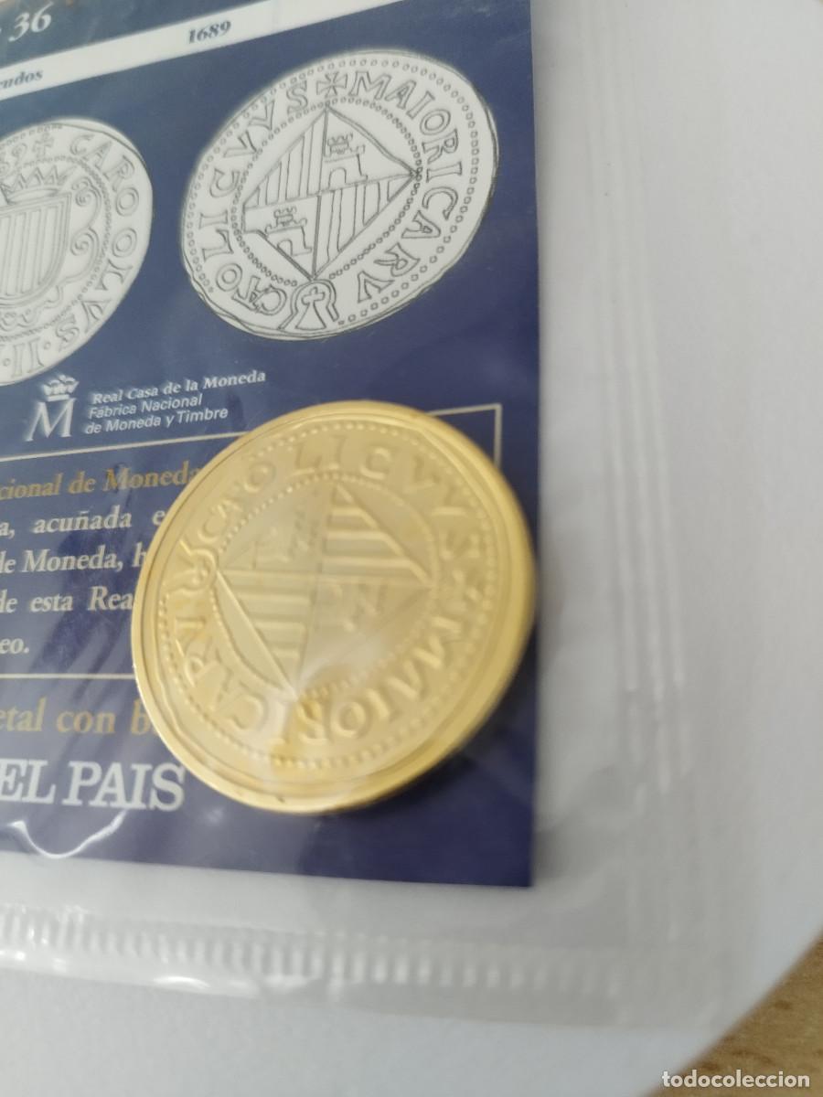 Reproducciones billetes y monedas: Reproducci&oacute;n &oacute; r&eacute;plica Carlos II 8 escudos 1689 Mallorca Real Casa de la Moneda F&aacute;brica Nacional de