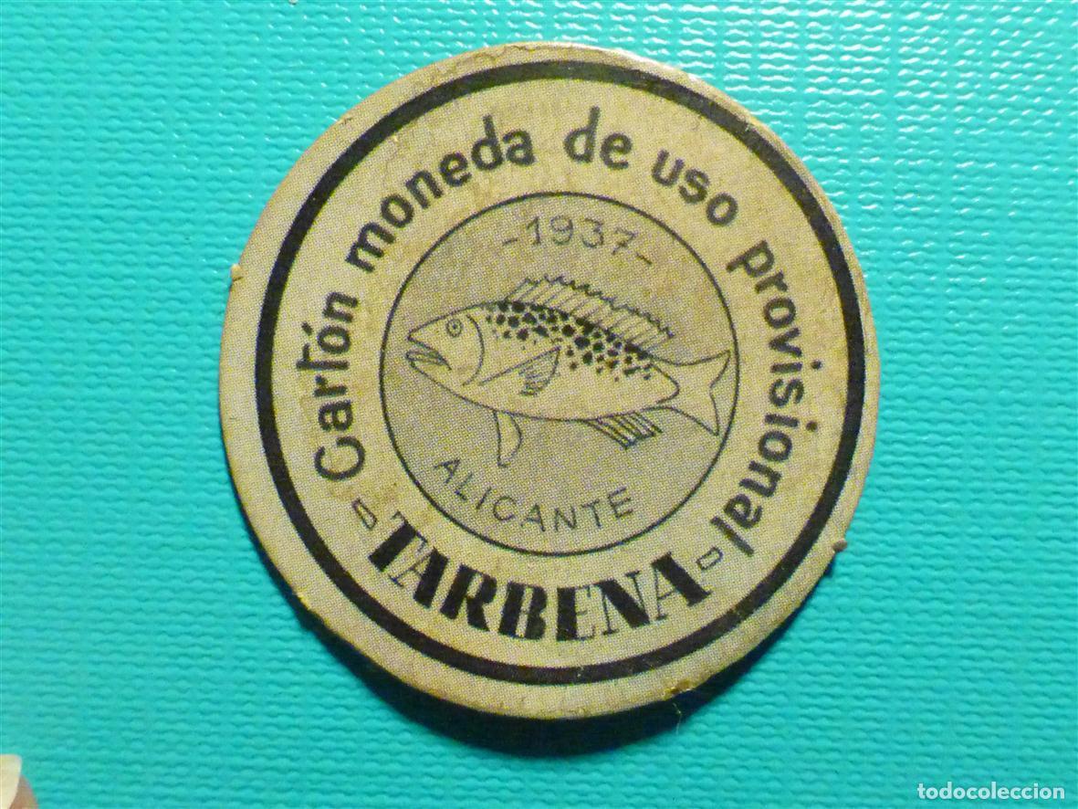Reproducciones billetes y monedas: Cart&oacute;n Moneda Uso Provisional - Tarbena - Alicante - 1937 - 20 C&eacute;ntimos