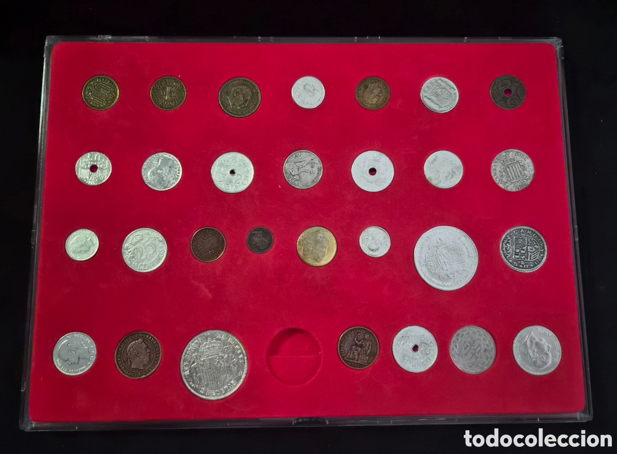 Reproducciones billetes y monedas: Colecci&oacute;n hist&oacute;rica de 29 monedas espa&ntilde;olas &ndash; ABC &ndash; Alfonso XII a Juan Carlos I
