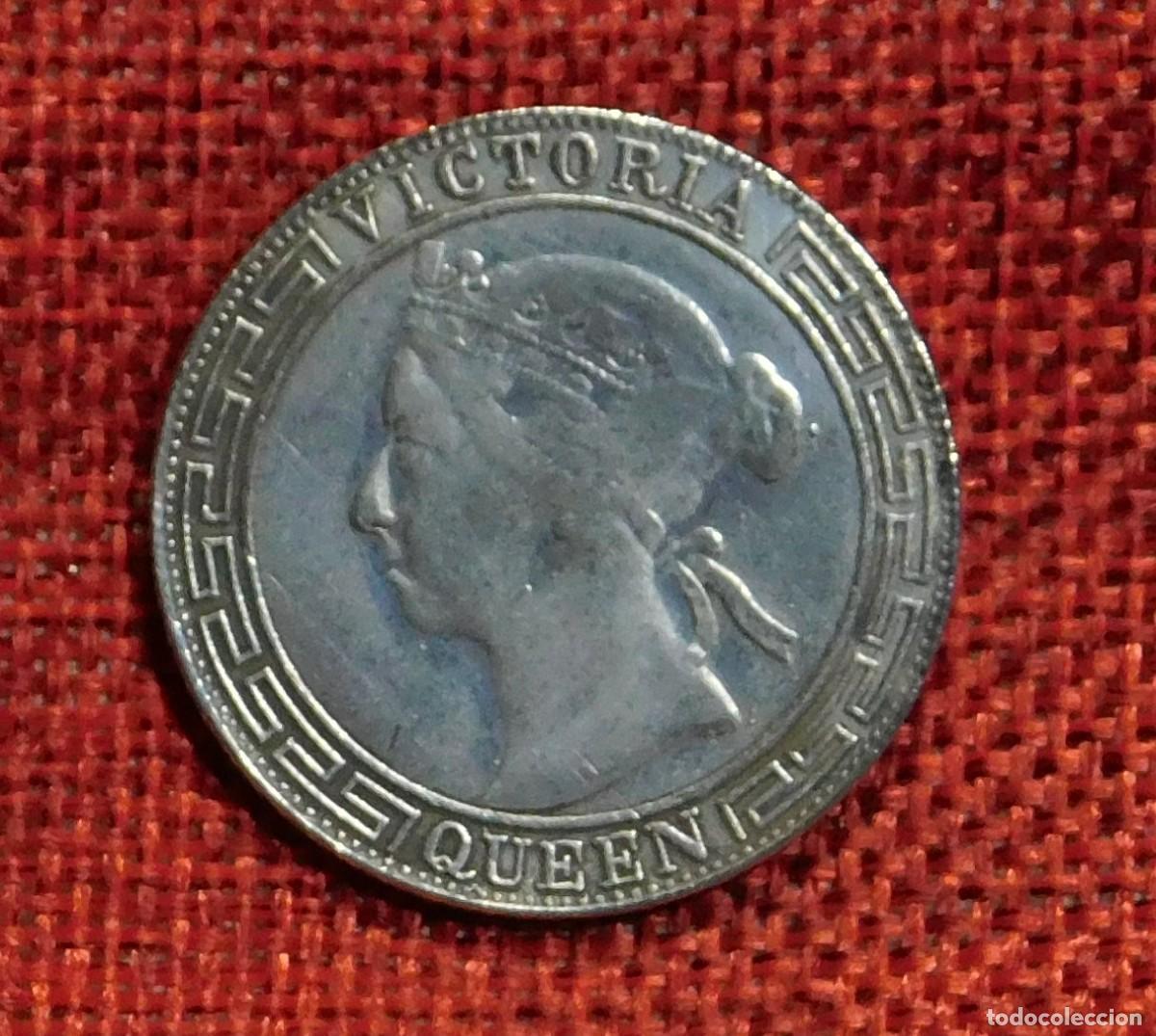 Reproducciones billetes y monedas: Hong Kong - Reina Queen Victoria - Half Dollar