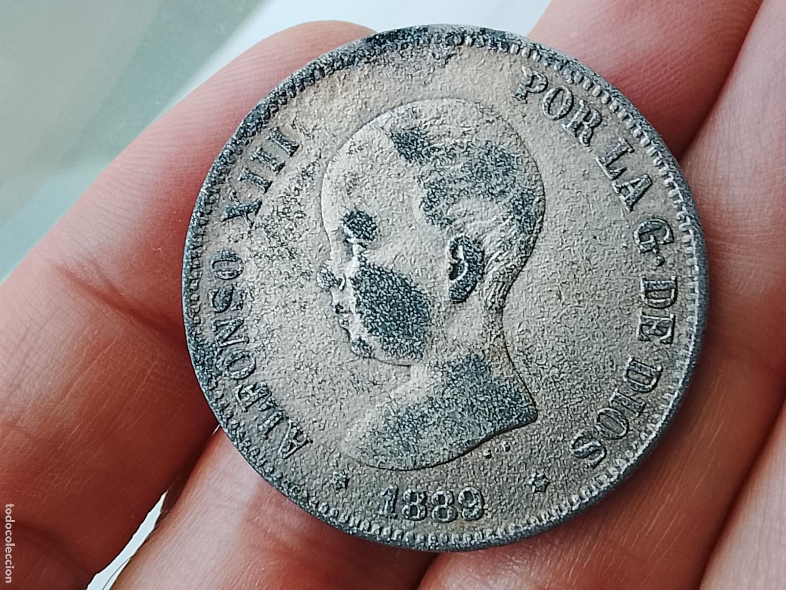 Reproducciones billetes y monedas: Duro falso de Alfonso XIII