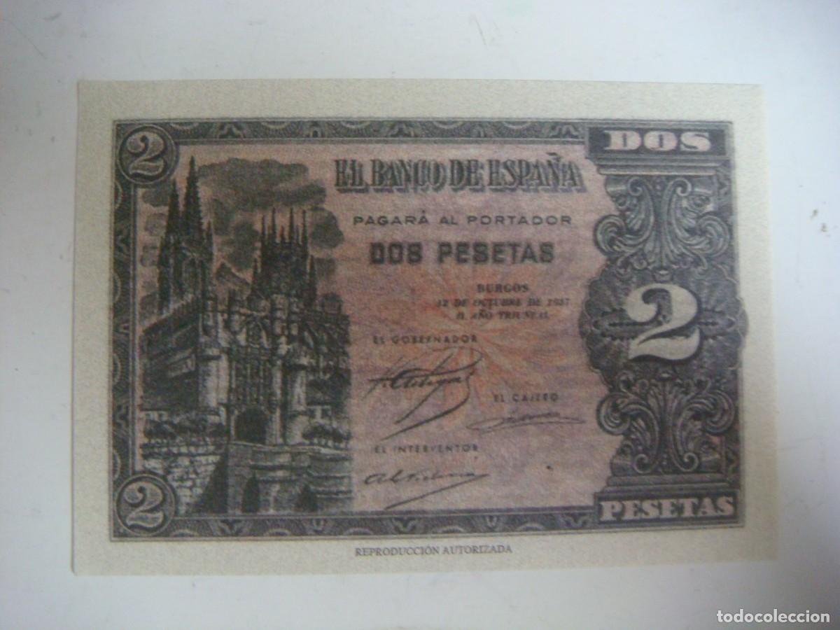 Reproducciones billetes y monedas: BILLETE REPRODUCCION DE 2 PESETAS 30-ABRIL-1938-(&)