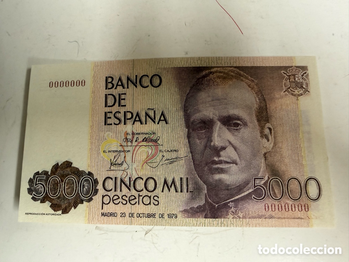 Reproducciones billetes y monedas: BILLETE REPRODUCCION DE 5.000 PESETAS 23-OCTUBRE-1979-(&)