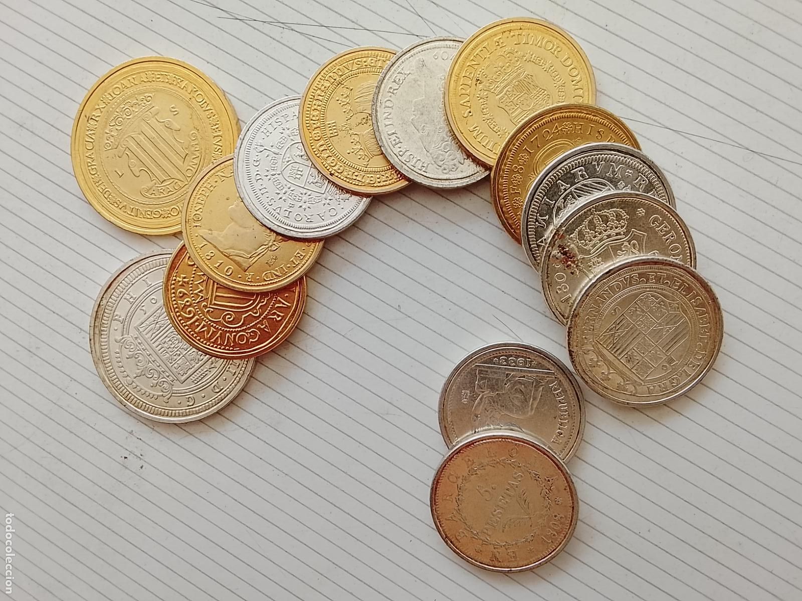 Reproducciones billetes y monedas: Lote de reproducciones
