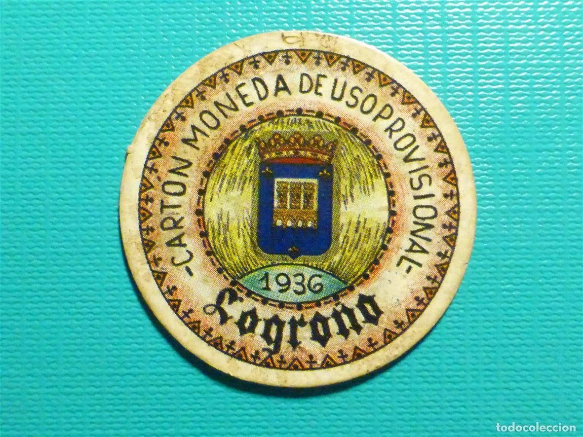 Reproducciones billetes y monedas: CART&Oacute;N MONEDA DE USO PROVISIONAL - Logro&ntilde;o - 60 CTS. - Escudo