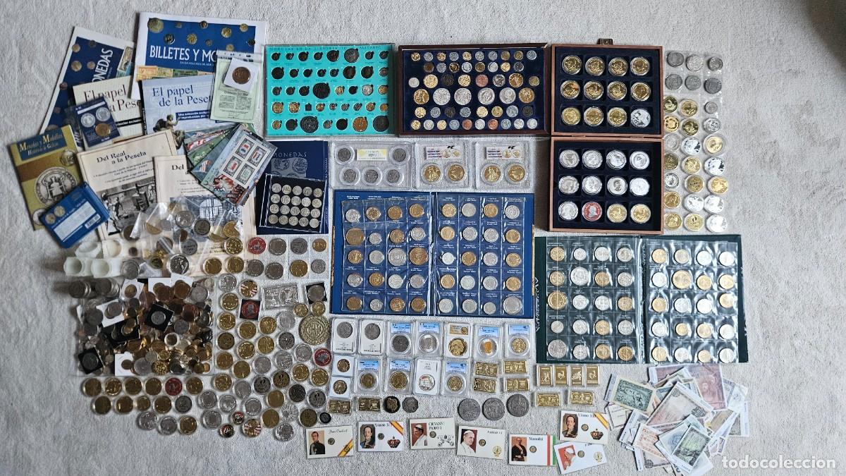 Replikate von Banknoten und M&uuml;nzen: Lote monedas y medallas mas de 15 kilos (Cientos de monedas)